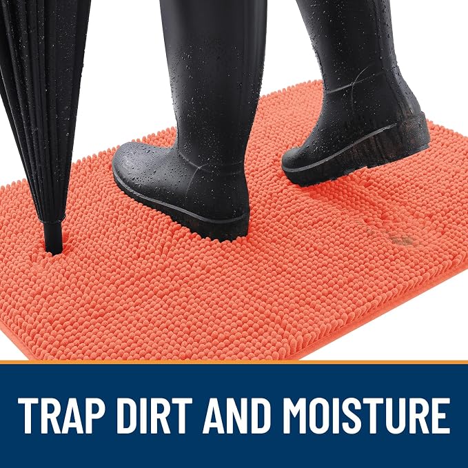 OLANLY Dog Door Mat for Muddy Paws 54x32, Super Absorbent Chenille Mud Mat | - Image 2