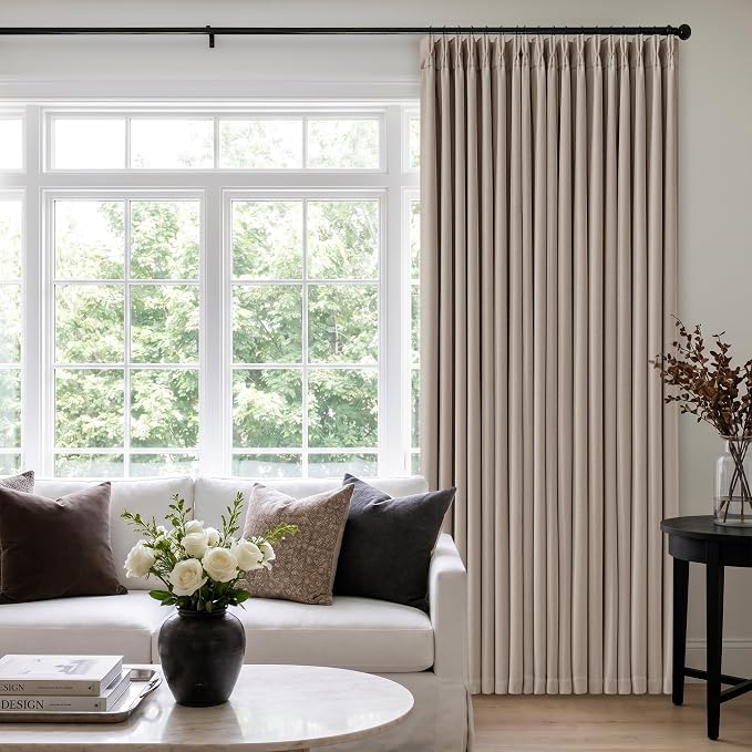 60 Inch Extra Wide 100% Blackout 102 Inch Curtains 1 Panel, Burlywood Birch | - Image 6