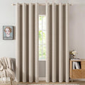 MIULEE 90 Inches Linen Textured Curtains by MIULEE