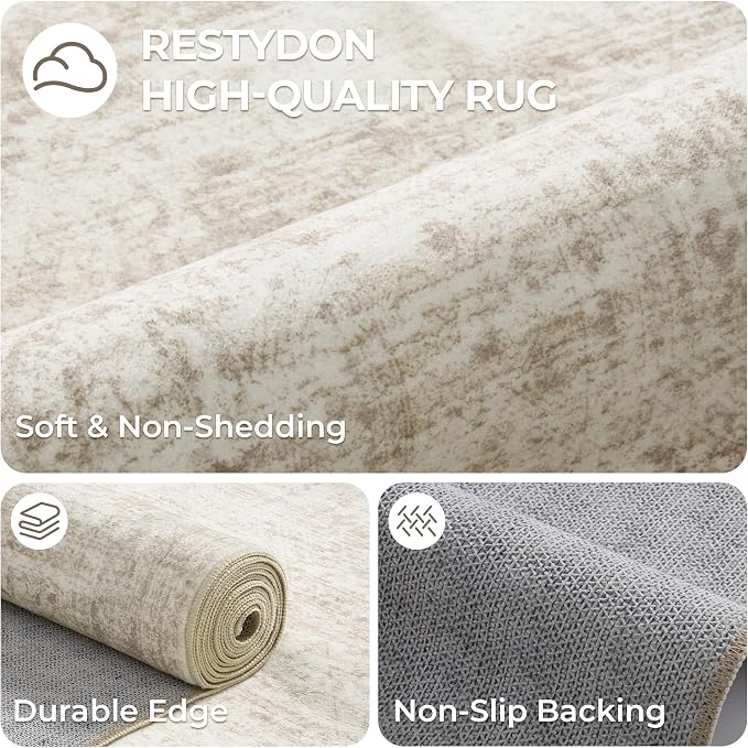 4x6 Area Rug for Entryway, Washable Kitchen Rug, Living Room, Dining Room - Image 7