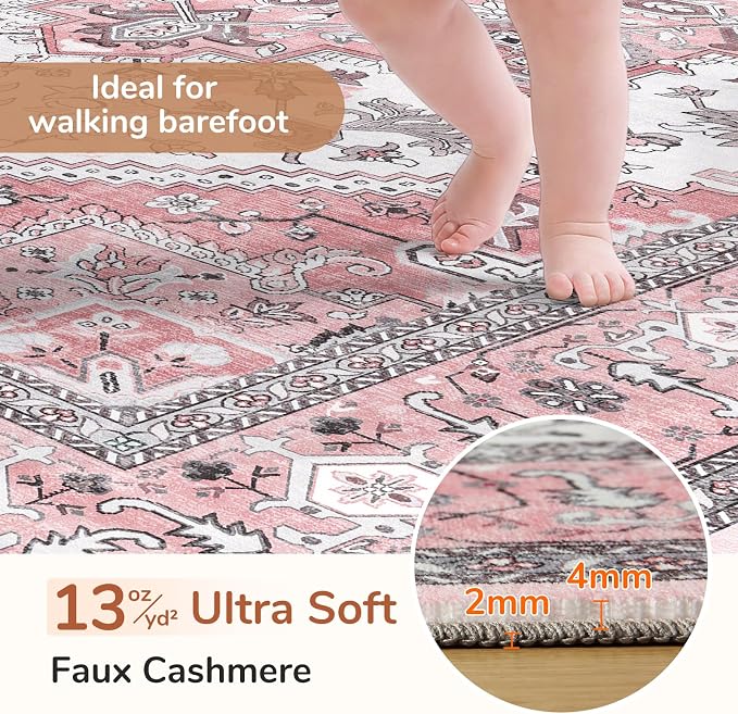 OPPODREAM Soft Area Rugs 9x12 Living Room, Washable Rugs 9x12 - Image 2