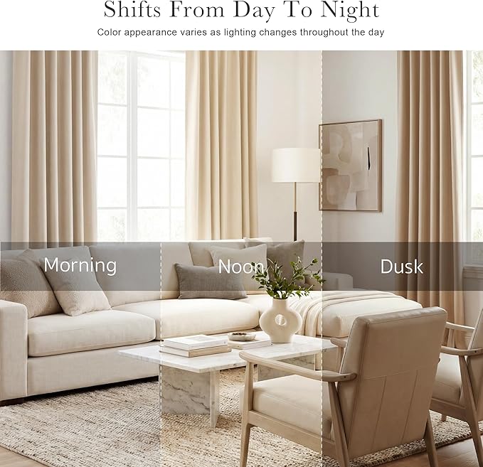 Pony Dance Short Blackout Drapes 36 Inches Long, Room Darkening Drapes - Image 7