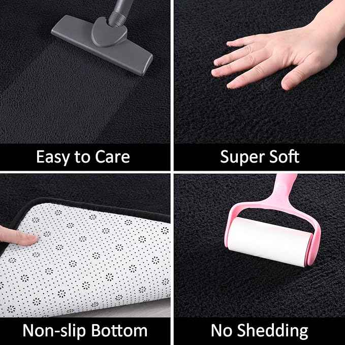 AROGAN Modern Shag Area Rug for Living Room, 5x7 Feet Washable Rugs for Bedroom - Image 4