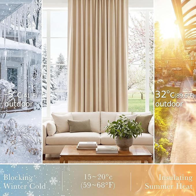 PONY DANCE Beige Window Treatments - Image 4