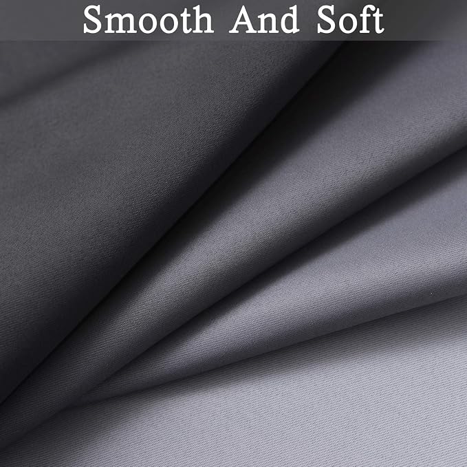 Gradient Color Ombre Blackout Curtains Thickening Polyester Eyelet Top Panels - Image 6
