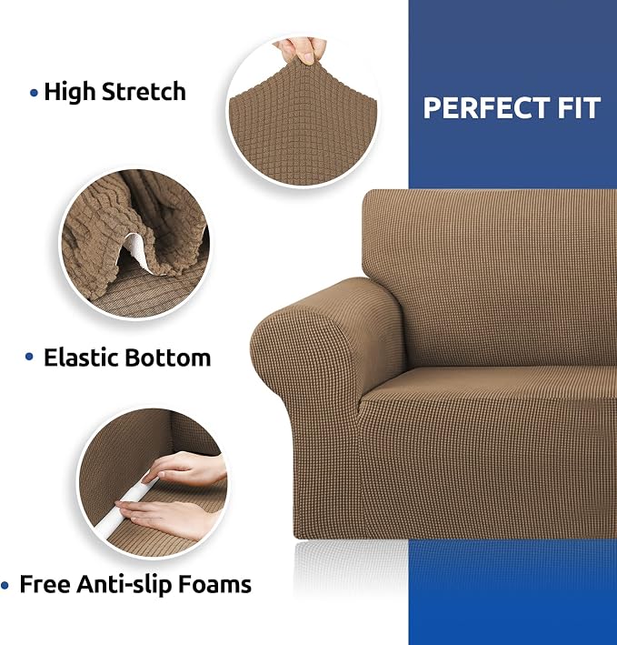 KEKUOU Stretch Single Sofa Slipcover 1 Piece Couch Sofa Cover Furniture - Image 4