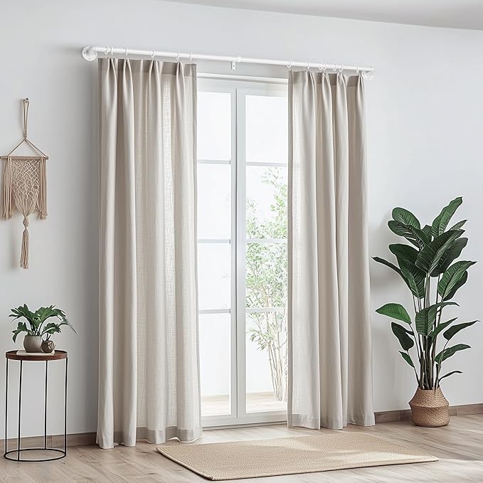 Zeerobee Curtain Rods for Windows 72 to 144, 1 Inch Industrial Wrap Around - Image 2