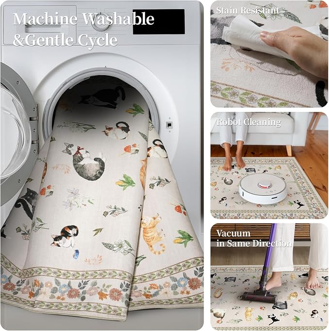 2x6 Washable Kitchen Runner Rug - Image 3