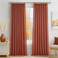 Rust Burnt Orange Fall Sheer Curtains 90 Inches Long by PleatedDrapes