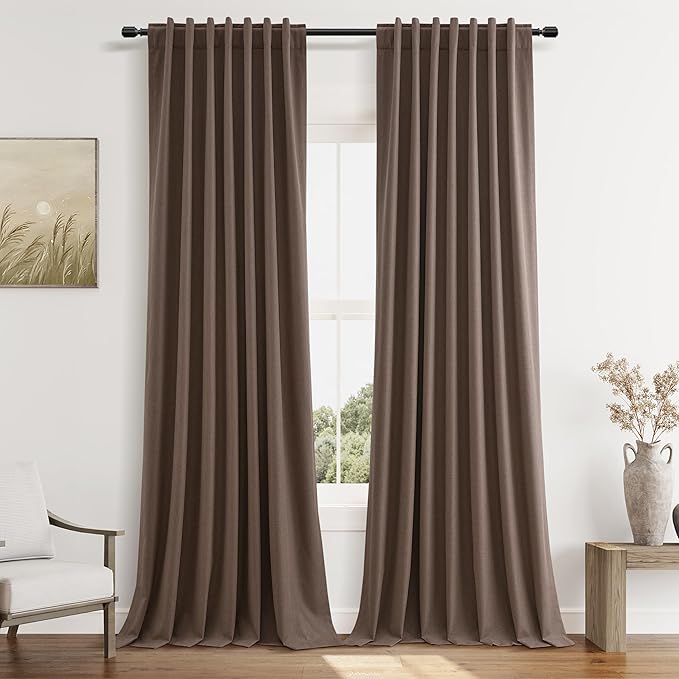 Guken 100% Blackout Curtains 102 Inch Length 2 Panels Set by Guken