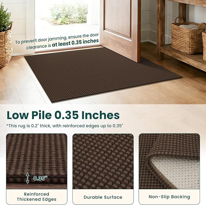 KOZYFLY Cotton Runners Rugs for Hallway 3x10, Wide Washable Runner Rug - Image 3