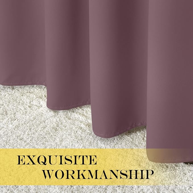 NICETOWN Blackout Dry Rose Curtain 84 inches Long - Image 6