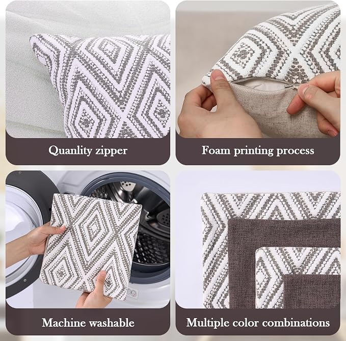 HPUK Decorative Throw Pillow Covers Set of 4 Couch Pillows Accent Cushion Cover - Image 4