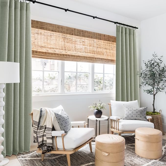 RYB HOME Extra Long Linen Curtains - Image 6