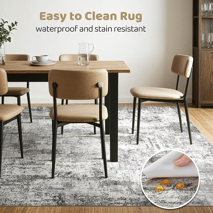 LOONGRUG 10x14 Area Rugs Washable Large Neutral Modern Living Room Rug | - Image 6