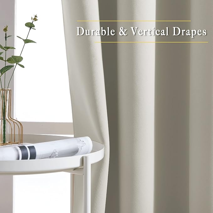 NICETOWN Bedroom Blackout Curtains 63 inches Long - Image 5