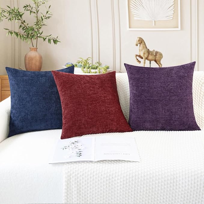 CaliTime Decorative Couch Throw Pillow Covers 26 X 16 Inches Plum Purple | Pack - Image 5