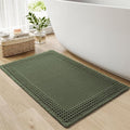 RESARE Waffle Bathroom Runner Rugs, Super Absorbent Bath Mat Non Slip Washable by Resare