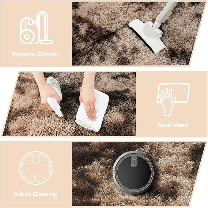 Shag Area Rug for Bedroom 4x6, Fluffy Area Rugs for Living Room, Soft Fuzzy Rug - Image 4