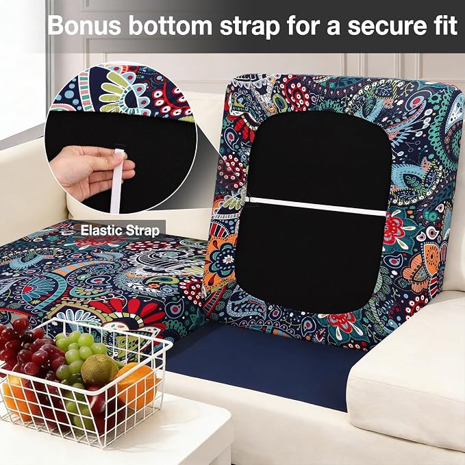 hyha 8Pcs Patio Cushion Covers, Stretch Outdoor Couch Cushion Covers Replacement - Image 4