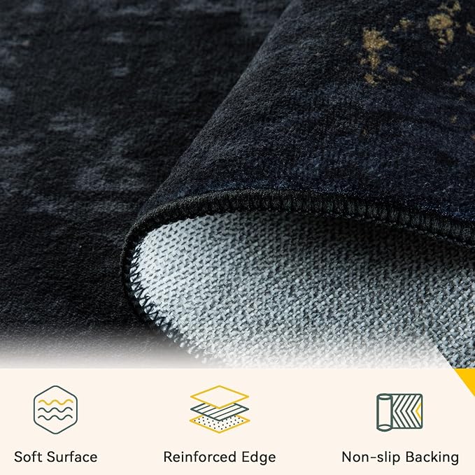 RELEANY Washable 4'x6' Abstract Area Rug - Image 4