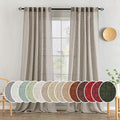 MIULEE Burlywood Birch Linen Curtains 90 Inch Long 2 Panels by MIULEE