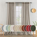MIULEE Burlywood Birch Linen Curtains 52x90 Inch Long 2 Panels by MIULEE