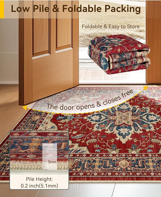 RELEANY Washable Area Rug, Large 10'x12', Water Repellent, Pet Friendly - Image 4
