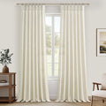 Extra Wide 70 Inch Cream Light Filtering Curtains by PleatedDrapes