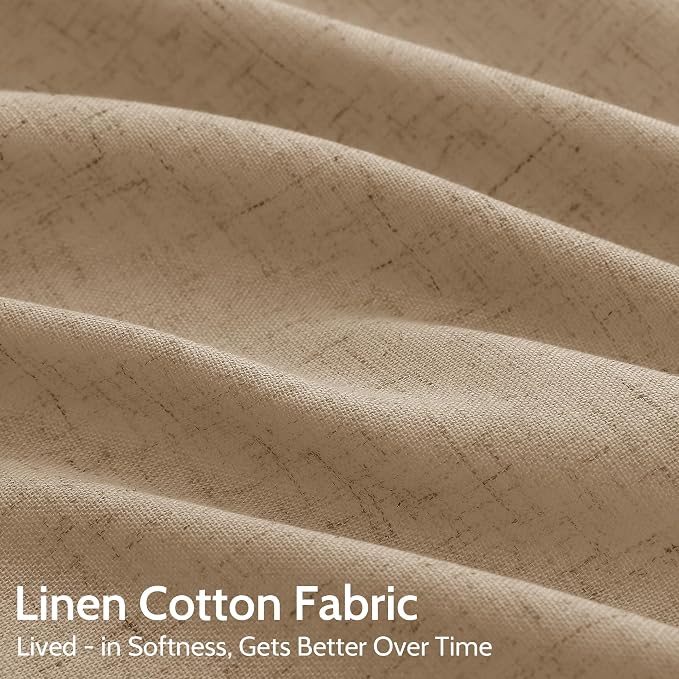 Sand Beige Curtains 90 Inches Long - Image 4