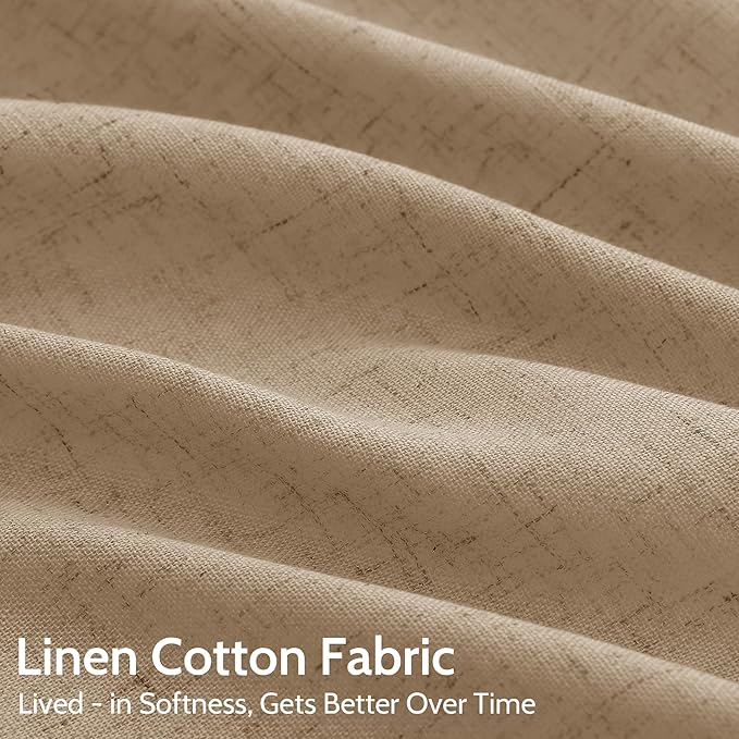 Sand Beige Curtains 120 Inches Long - Image 4
