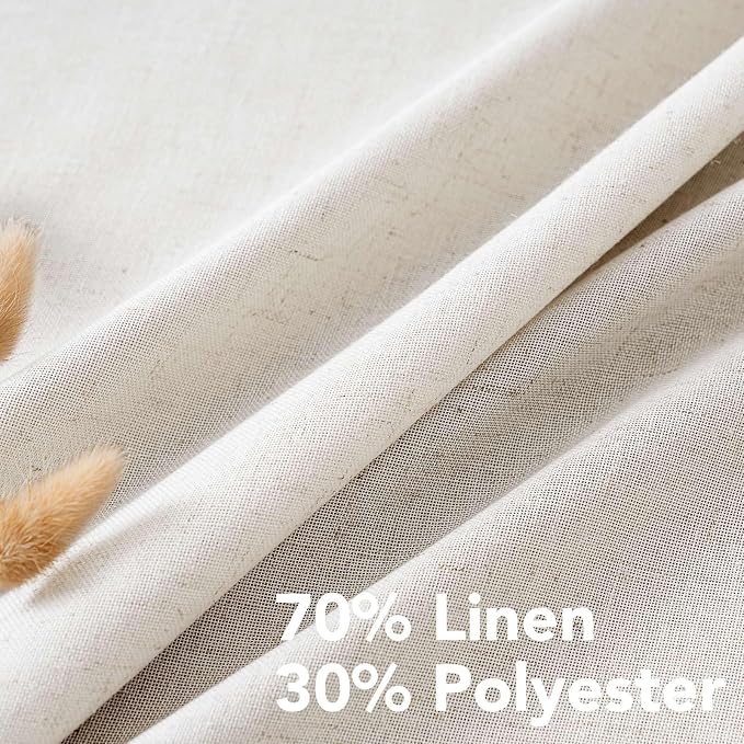 H.VERSAILTEX Natural Linen Grommet Curtains 84 Inch Length - Image 4