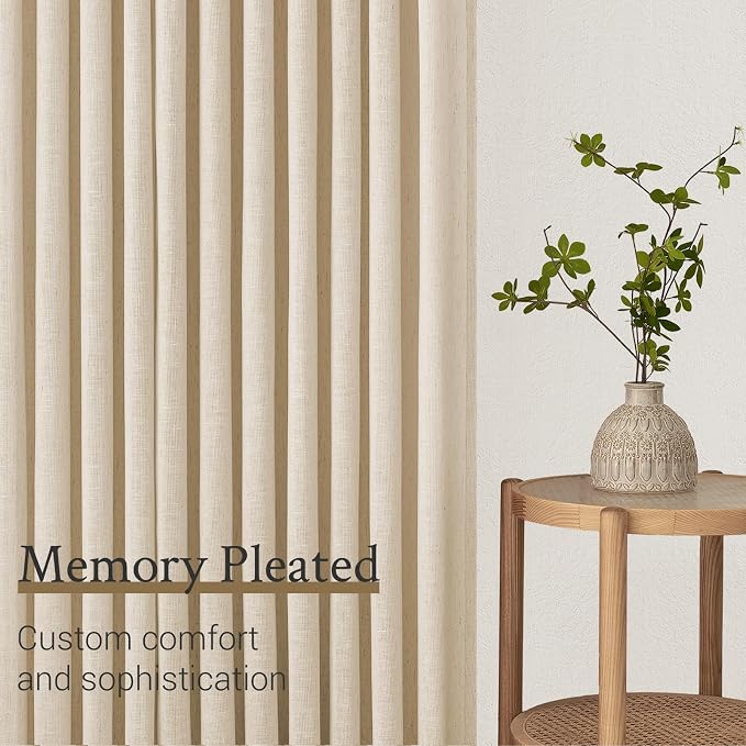 72 Inches Long Pinch Pleated Semi Sheer Curtains - Image 3
