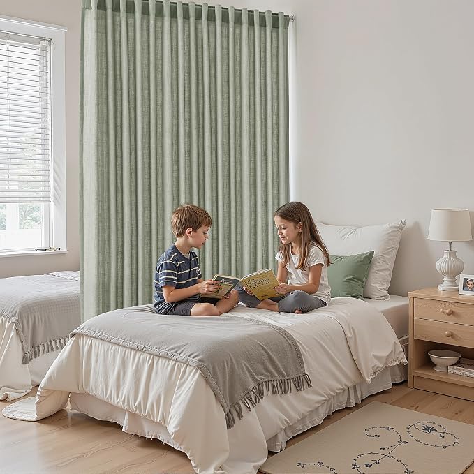 Nanspring Extra Wide Linen Curtains - Image 8