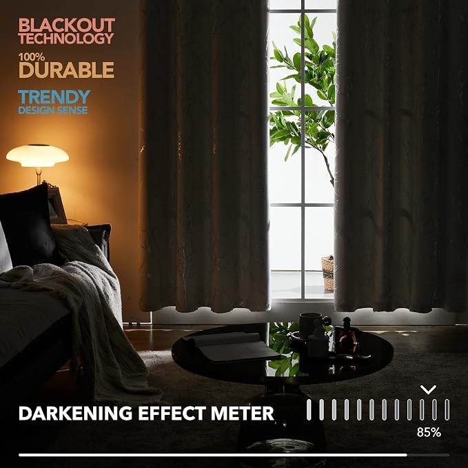 Deconovo Room Darkening Curtains, Thermal Insulated & Noise Reducing Drapes - Image 6