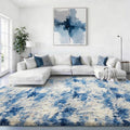 Ophanie Blue White and Grey Area Rugs by Ophanie