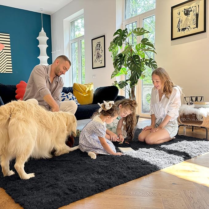 OLANLY 6x7 Area Rugs for Living Room Bedroom, Machine Washable Soft Fluffy - Image 7