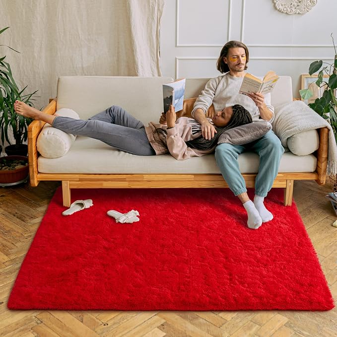 Chicrug Soft Area Rugs for Bedroom Living Room Plush Fluffy Rug8x10 | Shag - Image 2