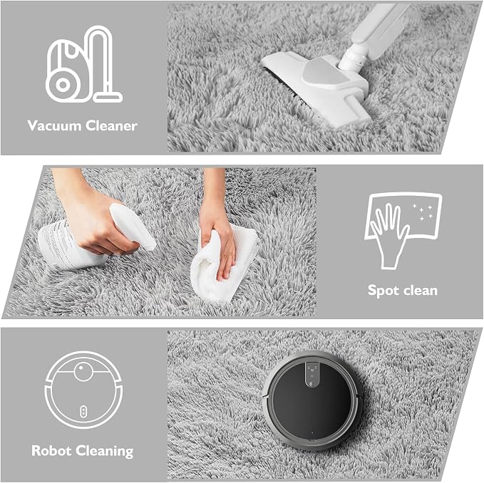 Shag Area Rug for Bedroom 3x5, Soft Fuzzy Rug Non-Shedding Indoor Plush Carpet - Image 4