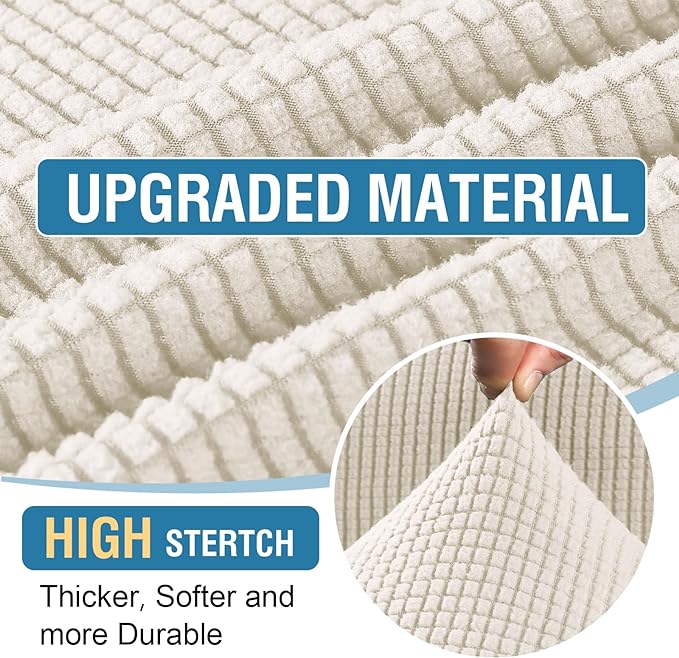 H.VERSAILTEX Sectional Couch Covers 8 Pieces Stretch Sofa Covers - Image 4