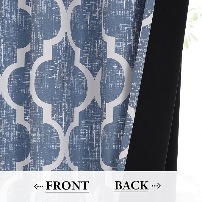 Beauoop 100% Blackout Curtains 45 Inches Long 2 Panels - Image 3
