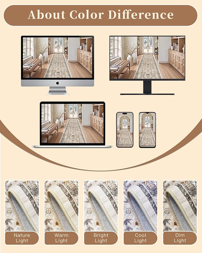 Madane Hallway Runner Rug 3x12 Washable Kitchen Runners 12ft, Soft Low-Pile - Image 9
