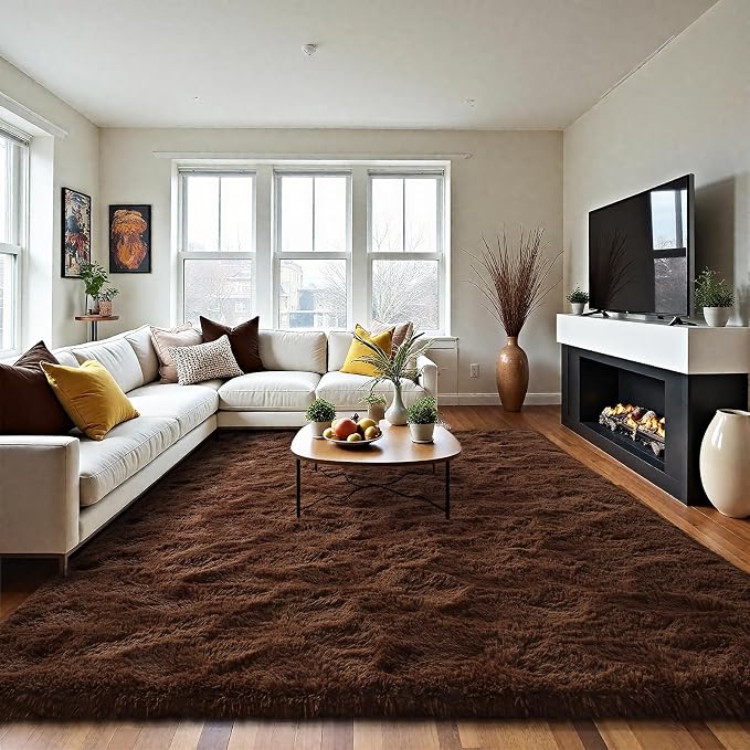 LOCHAS Area Rugs 10x14 Fluffy Living Room Carpets - Image 2
