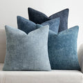 MIULEE Soft Decorative Chenille Pillow Covers Blue Series 20x20 Pack of 4 | by MIULEE