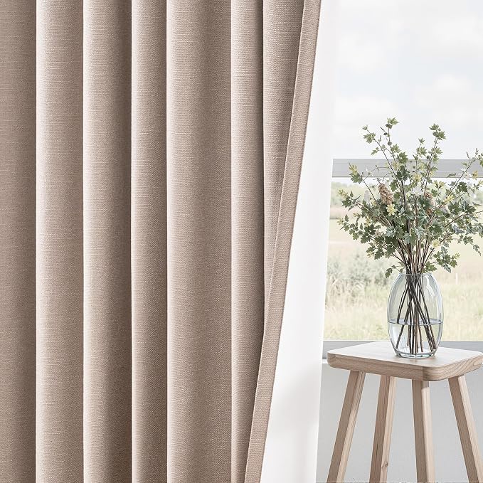 102 inch long Linen blackout curtains - Image 6