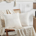 Fancy Homi 2 Packs Cream White Decorative Throw Pillow Covers 16x16 Inch by Fancy+Homi