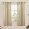 LAMIT Faux Linen Curtains 63 inches Long by LAMIT
