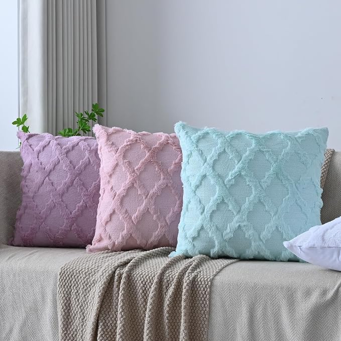 Set of 2 Soft Moroccan Throw Pillow Covers 12x20 Inch Plush Boho Decorative - Image 6