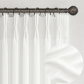 Pinch Pleated Solid White Sheer Curtains 96 Inches Long by PleatedDrapes