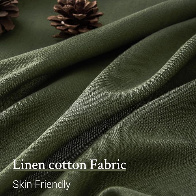 Topfinel Pinch Pleated Curtains 90 Inches Long 1 Panels Set, Olive Green Semi - Image 4